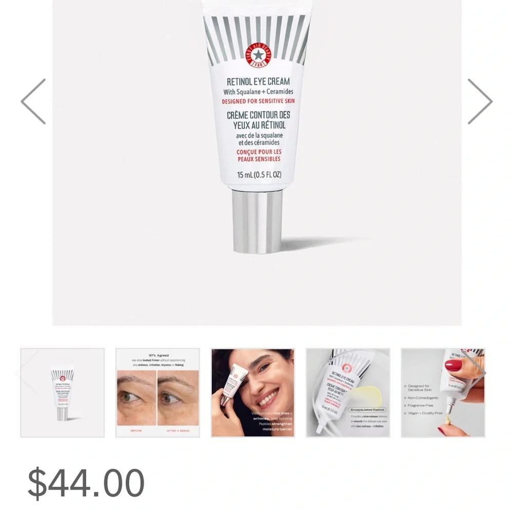 First Aid Beauty New Retinol Line- Eye Cream and Serum - Picture 2 of 13